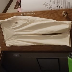 *HP* OLD NAVY MATERNITY ROLL-OVER WAIST CHINO PANTS: CREAM: NWT: SZ XL